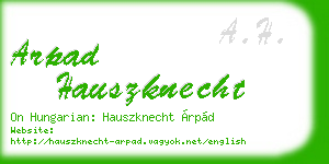 arpad hauszknecht business card