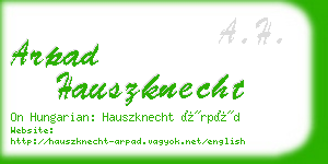 arpad hauszknecht business card